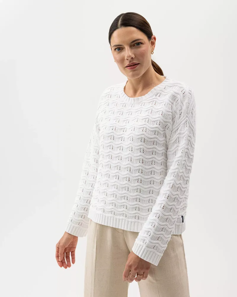 Holebrook Bonnie Crew Sweater - White-2
