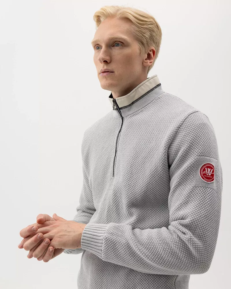 Holebrook Classic Windproof Sweater -  Marble Grey-1