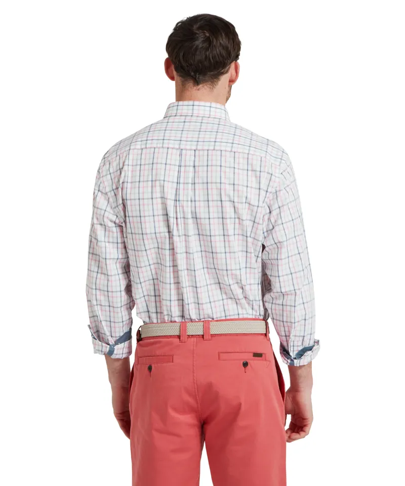 Schoffel Holkham Classic Shirt - Dark Pigeon/Mauve Red-3
