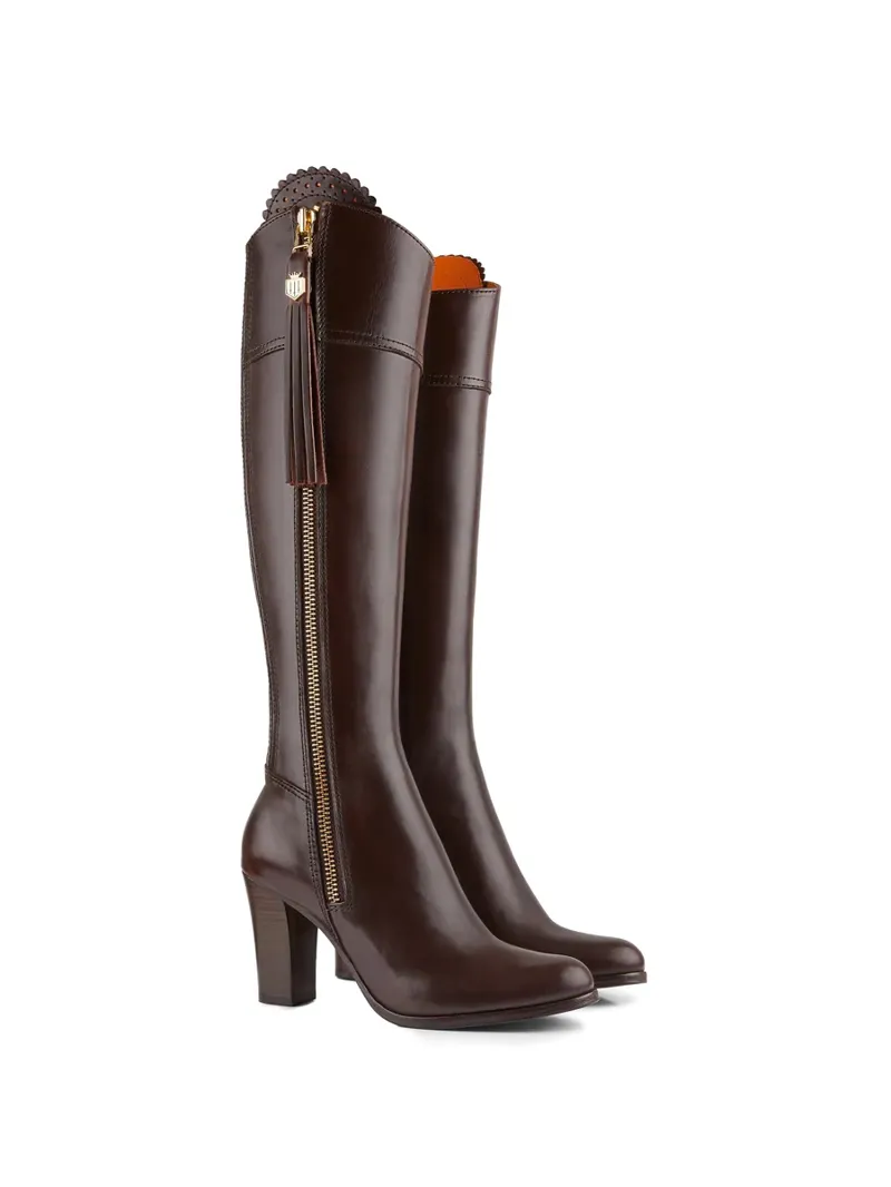 Fairfax and Favor High Heeled Leather Regina - Mahogany