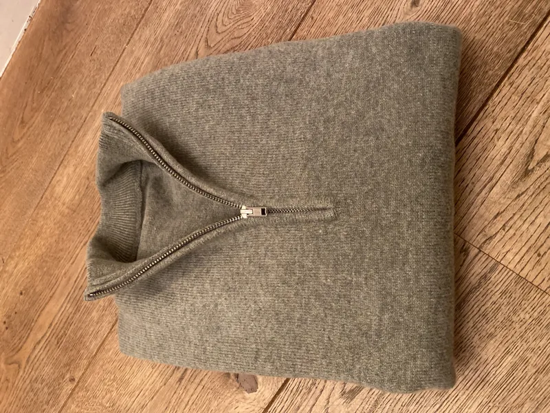 Ladies Lambswool 1/4 Zip - Sage