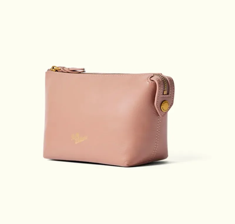 R.M Williams Lorne Small Cosmetic Case- Dusky Pink-1