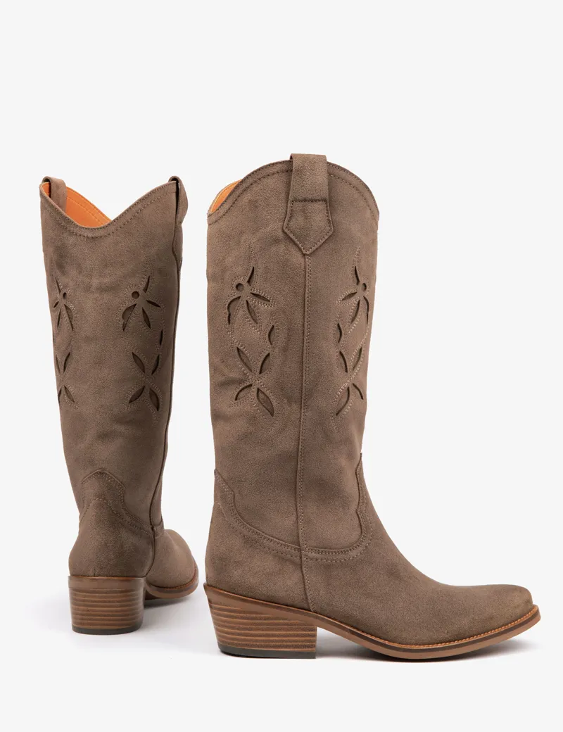 Penelope Chilvers Jasmine Cowboy Boot - Sesame-1