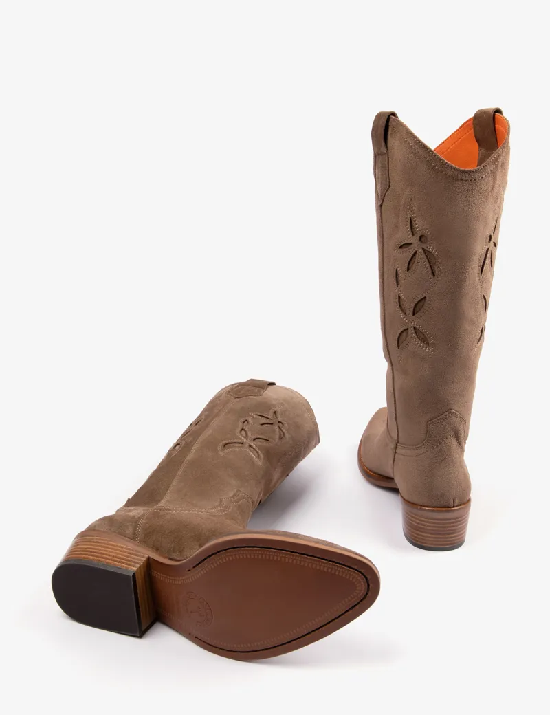 Penelope Chilvers Jasmine Cowboy Boot - Sesame-2