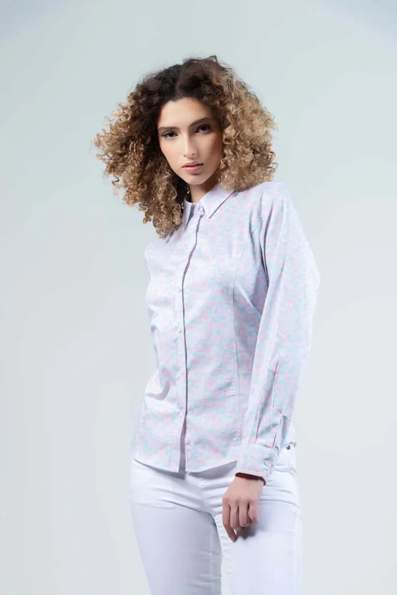 Hartwell Layla Pheasant Shirt - Blue/Pink-1