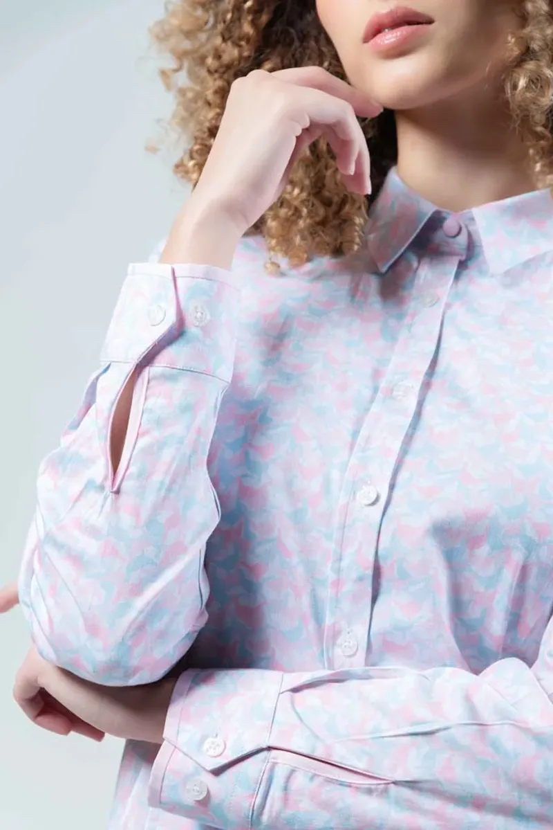Hartwell Layla Pheasant Shirt - Blue/Pink-2
