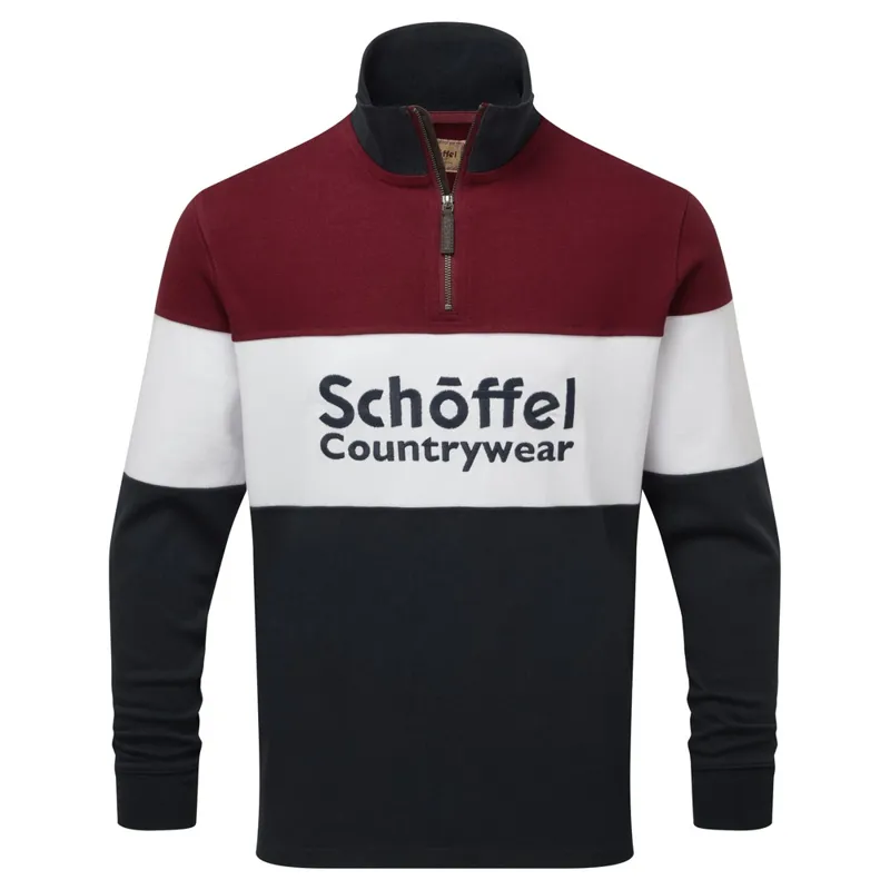 Schoffel Unisex Exeter Heritage 1/4 Zip - Bordeaux