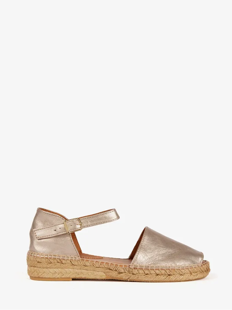 Penelope Chilvers Montserrat Espadrille - Metallic Leather