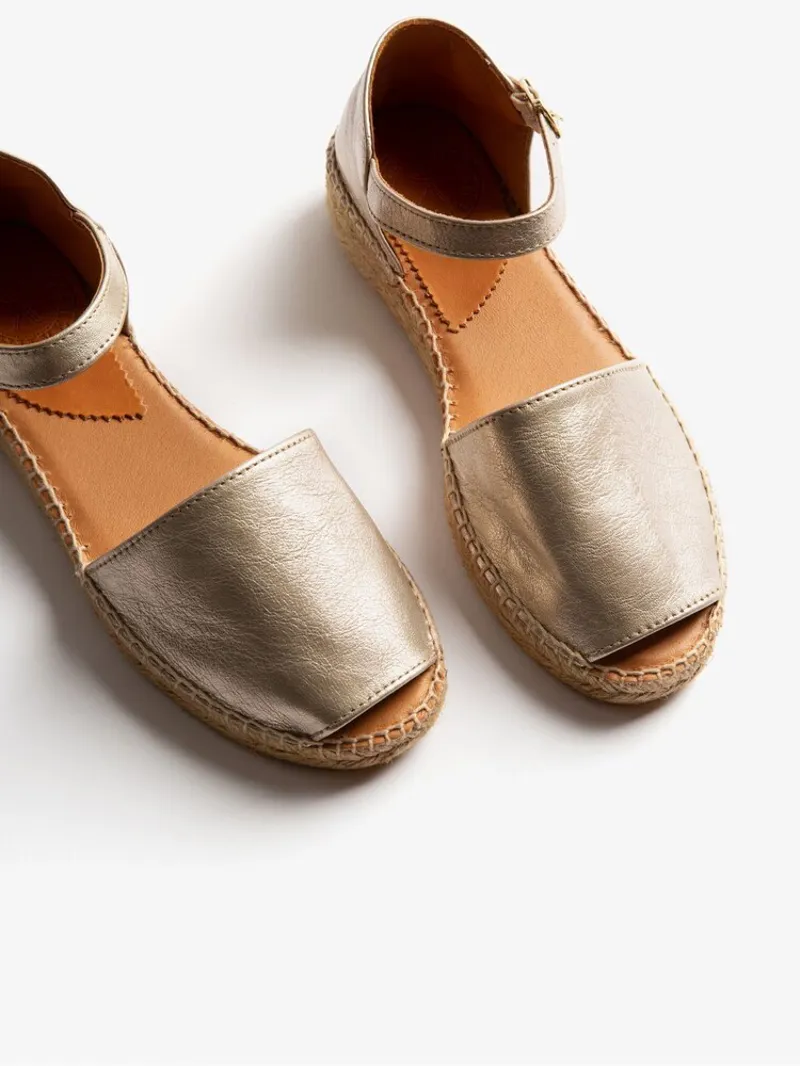 Penelope Chilvers Montserrat Espadrille - Metallic Leather-3