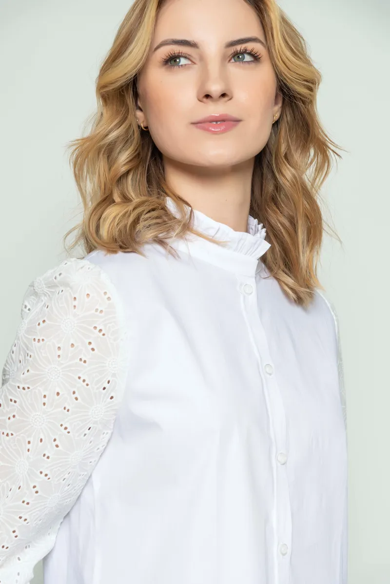 Hartwell Malu Embroidery Shirt - White-1