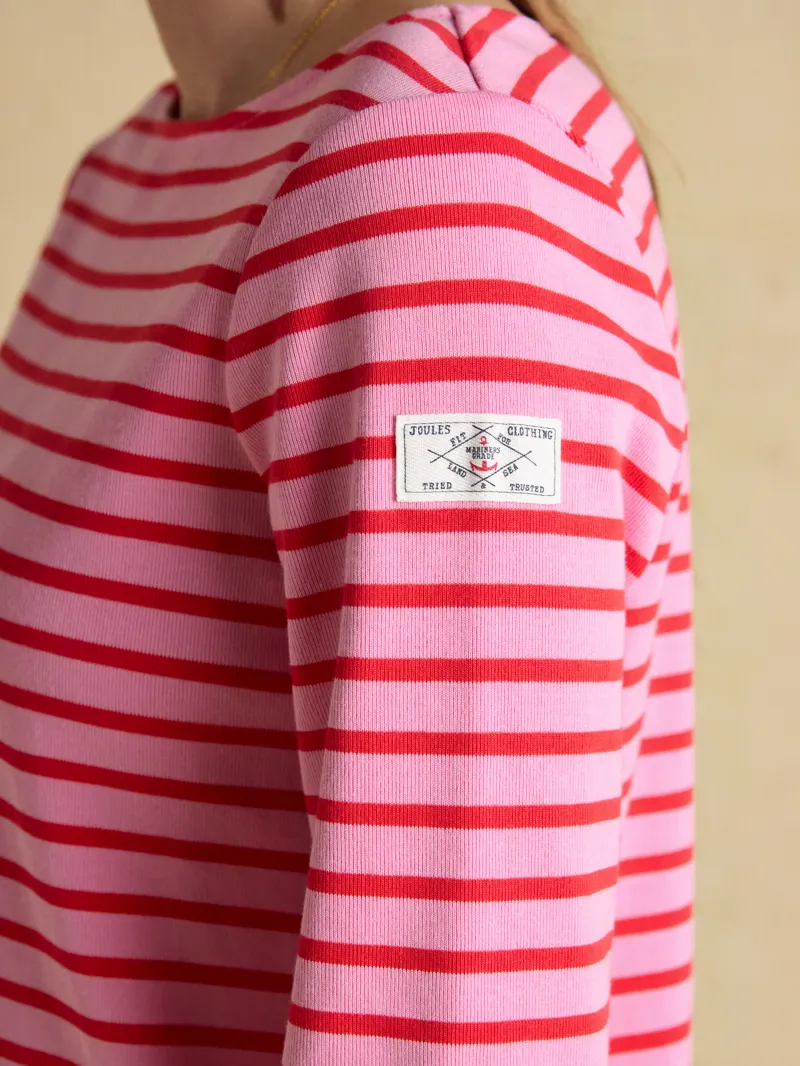 Joules Harbour Top - Red/Pink Stripe-2