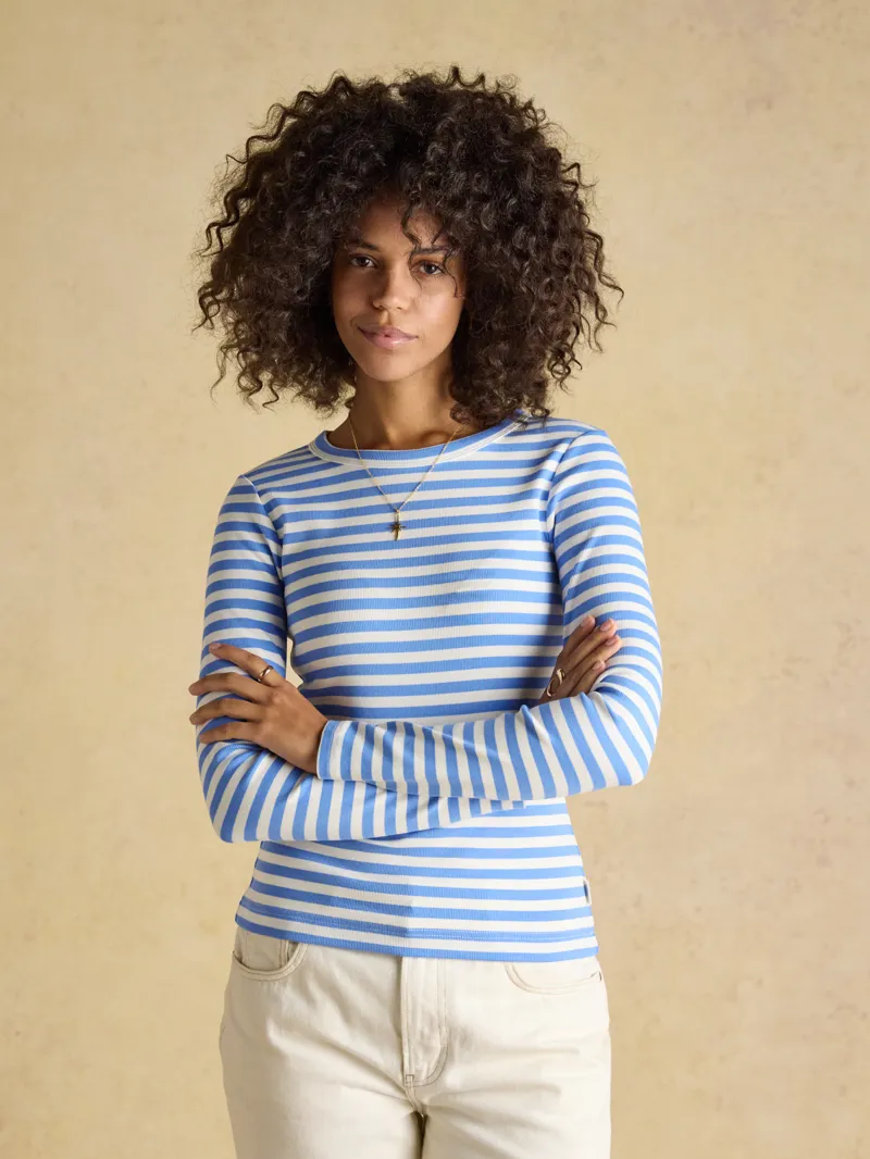 Joules Sophie Top - Blue/Cream Stripe
