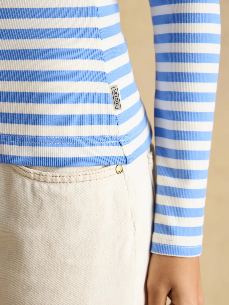 Joules Sophie Top - Blue/Cream Stripe-2