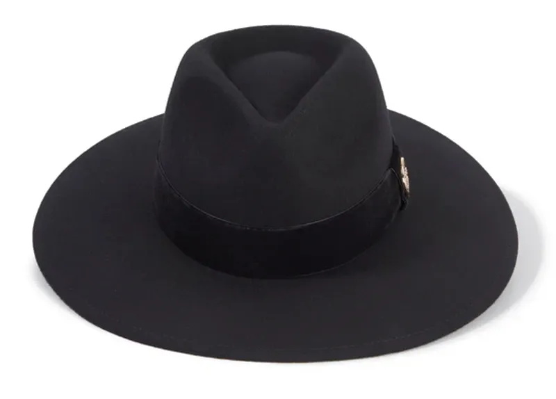 Hicks and Brown Oxley Fedora - Velvet Black-1