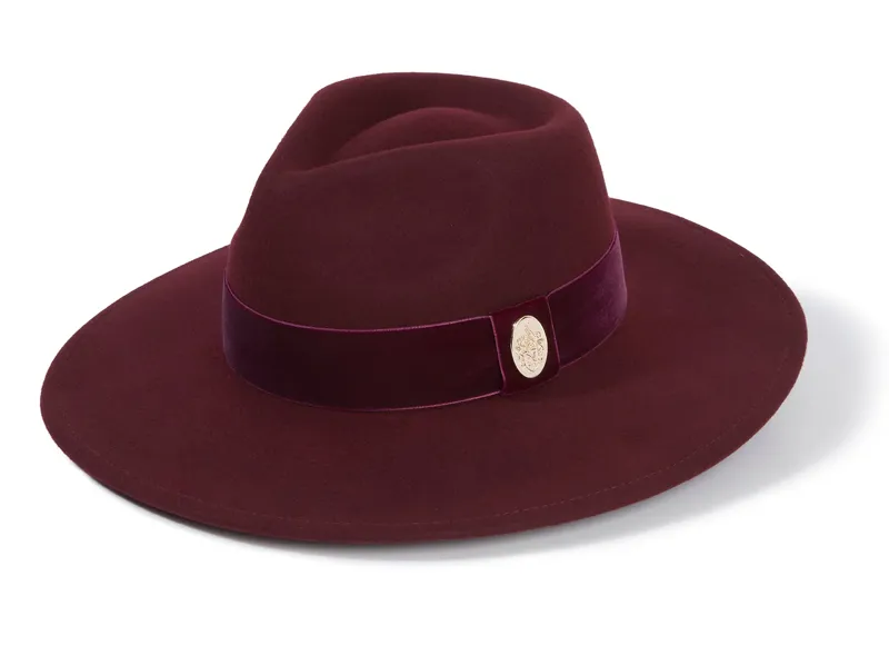 Chapeau Fedora en Laine Feutrée Hydrofuge Cheltenham bleu sarcelle