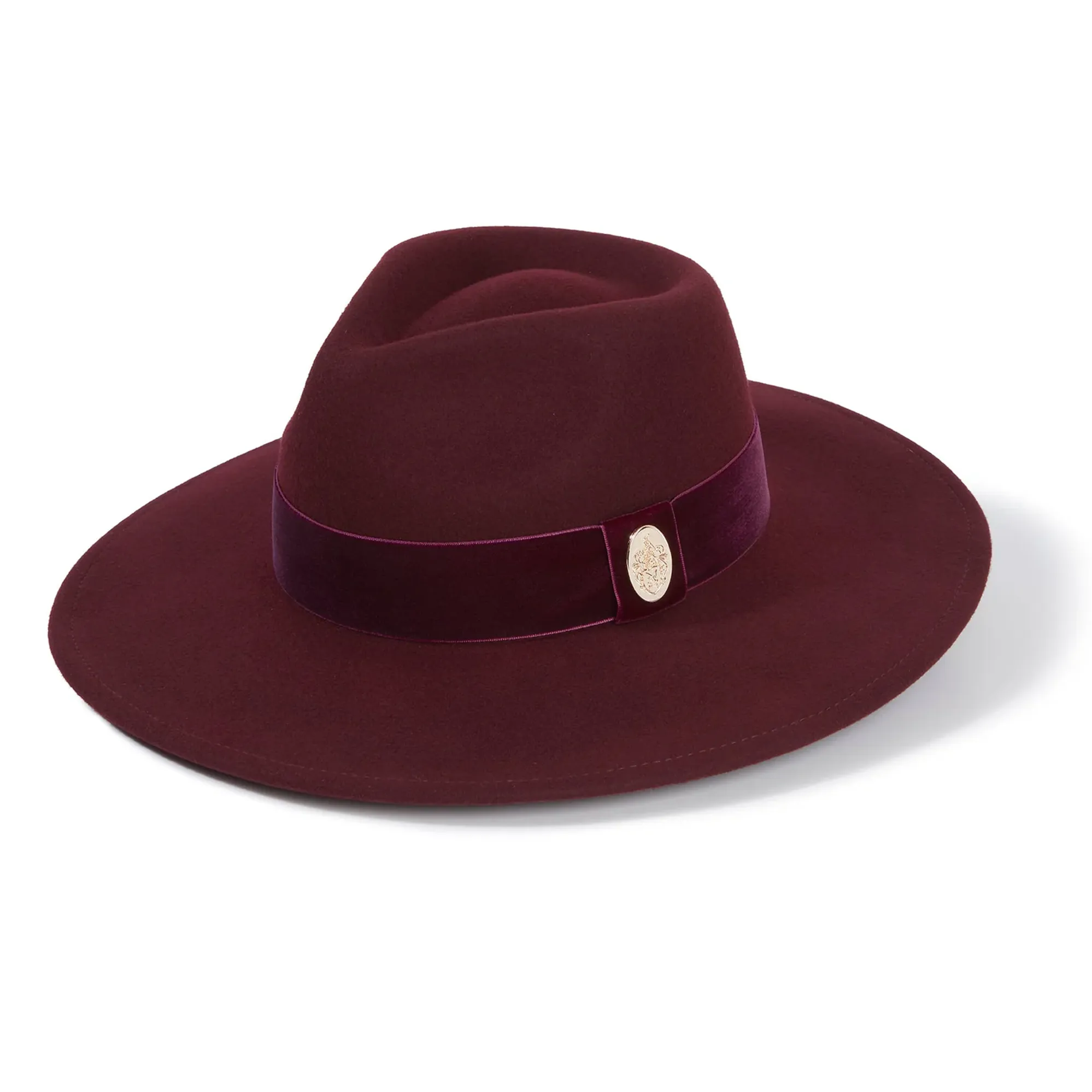 Chapeau Fedora en Laine Feutrée Hydrofuge Cheltenham bleu sarcelle Chapeau Fedora en Laine Feutrée Hydrofuge Cheltenham bleu sarcelle