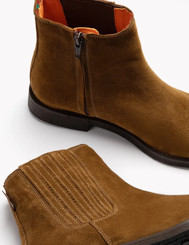 Penelope Childers Chelsea Suede Boot - Peat-2