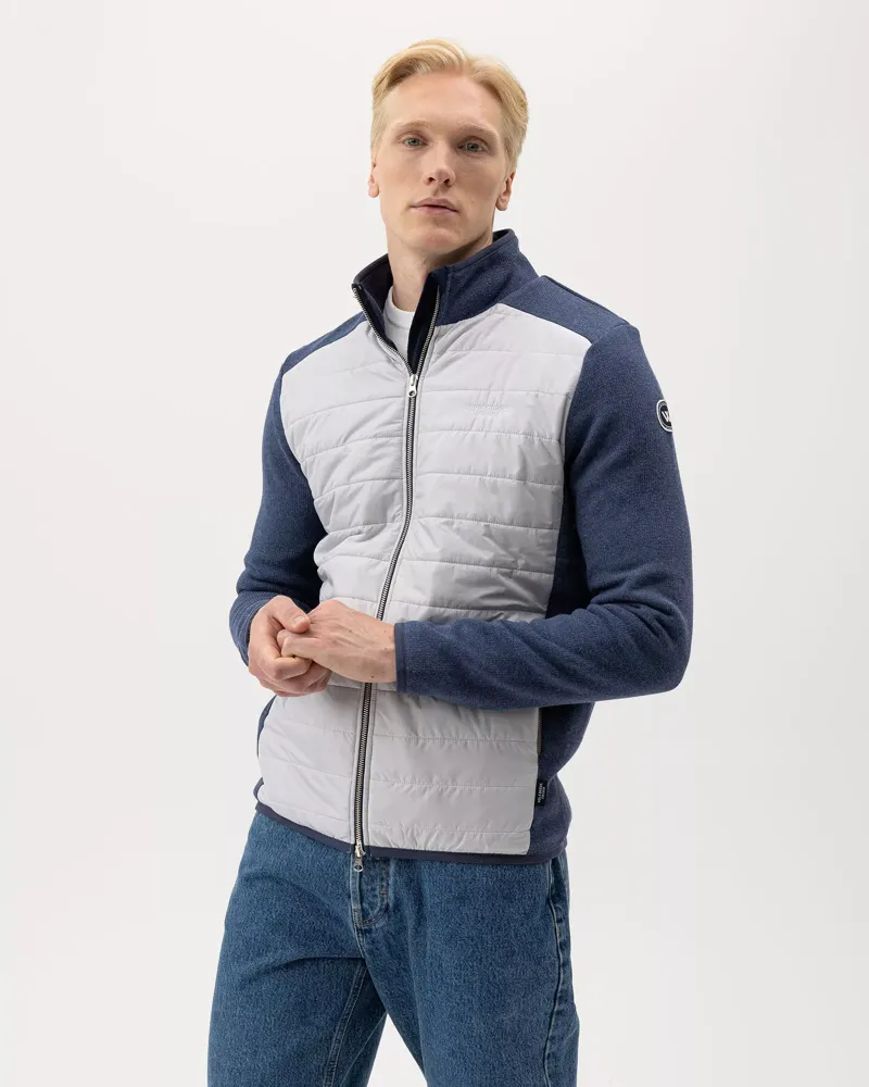 Holebrook Mens Peder Full Zip Windproof Jacket -Chambray/Marble Grey-1