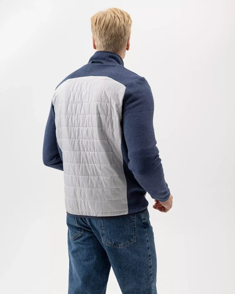 Holebrook Mens Peder Full Zip Windproof Jacket -Chambray/Marble Grey-2