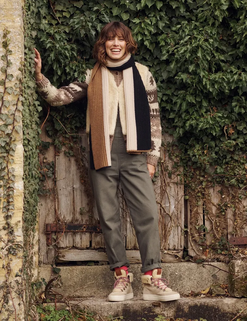 Penelope Chilvers Phoenix Wool-Lined Suede Boot - Sand-4