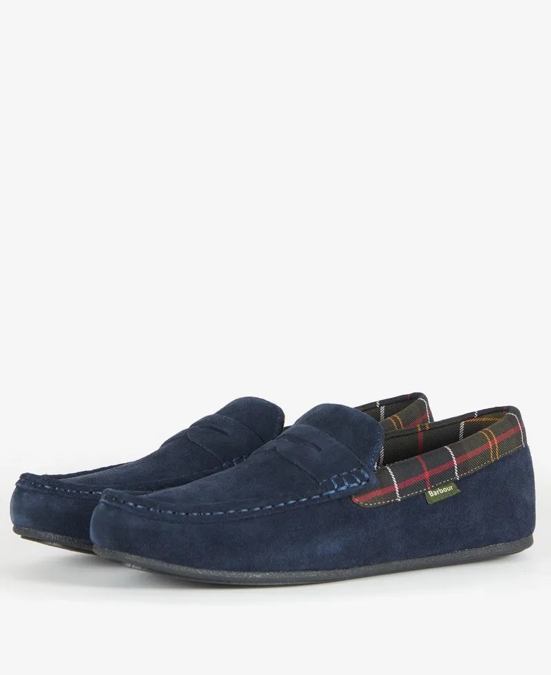 Barbour Porterfield Slipper - Navy-1