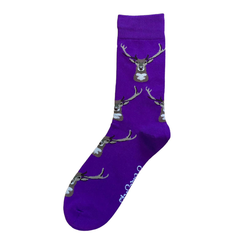 Shuttle Socks Mens Purple Stag