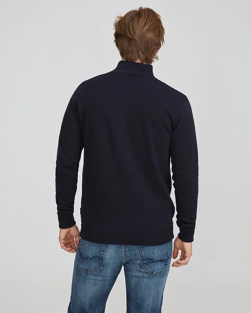 Holebrook Mens Stellan Windproof T-Neck - Navy-2