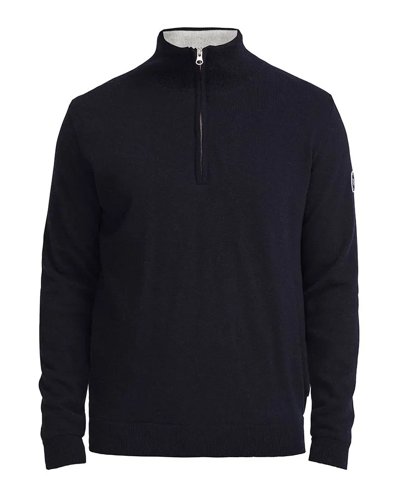Holebrook Mens Stellan Windproof T-Neck - Navy-3