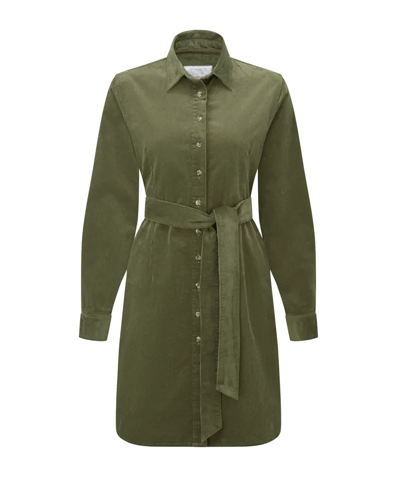Schoffel Cord Dress - Sage