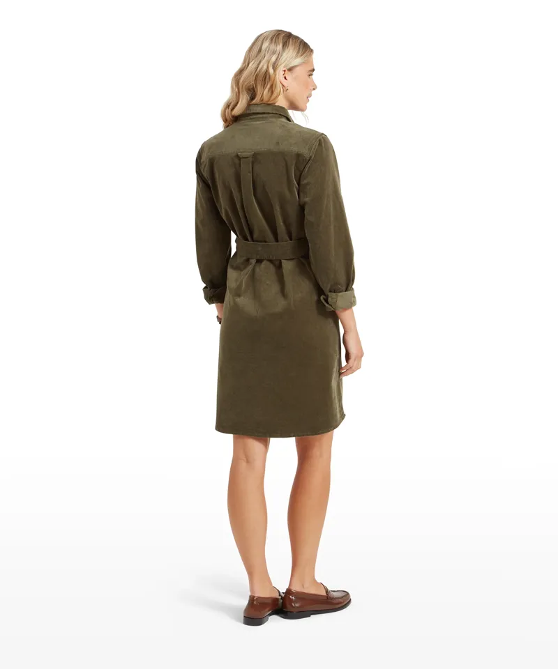 Schoffel Cord Dress - Sage-3