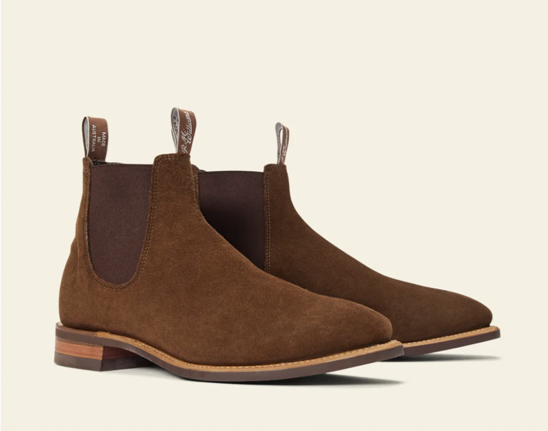 R.M Williams Comfort Craftsman Suede Boots - Dark Cedar