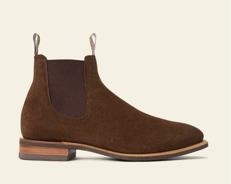 R.M Williams Comfort Craftsman Suede Boots - Dark Cedar-2