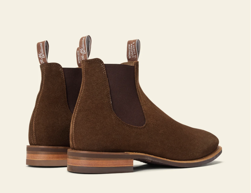 R.M Williams Comfort Craftsman Suede Boots - Dark Cedar-3