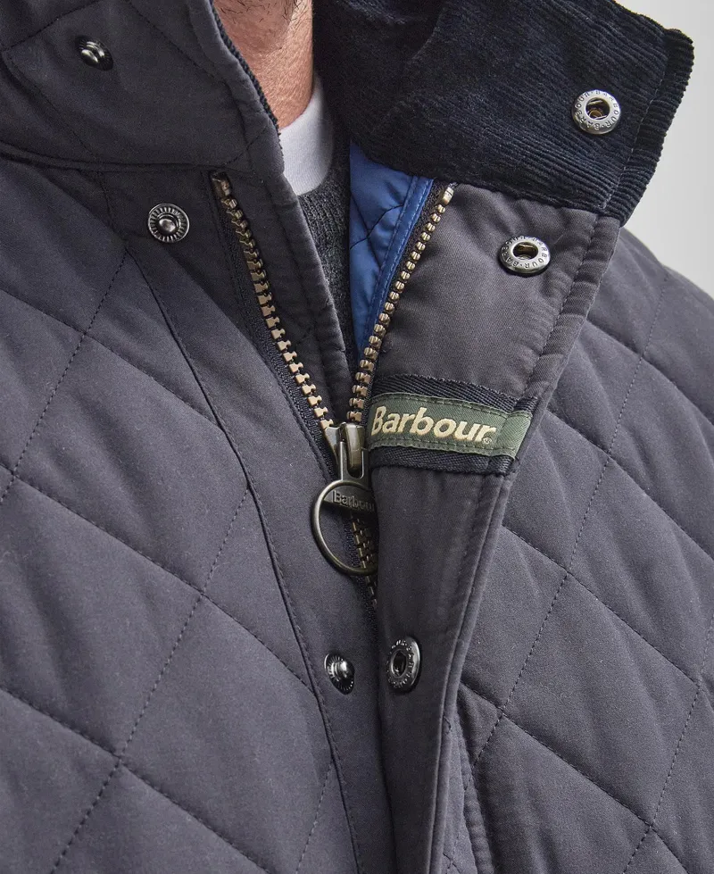 Barbour Shoveler Quilt Jacket - Navy-5