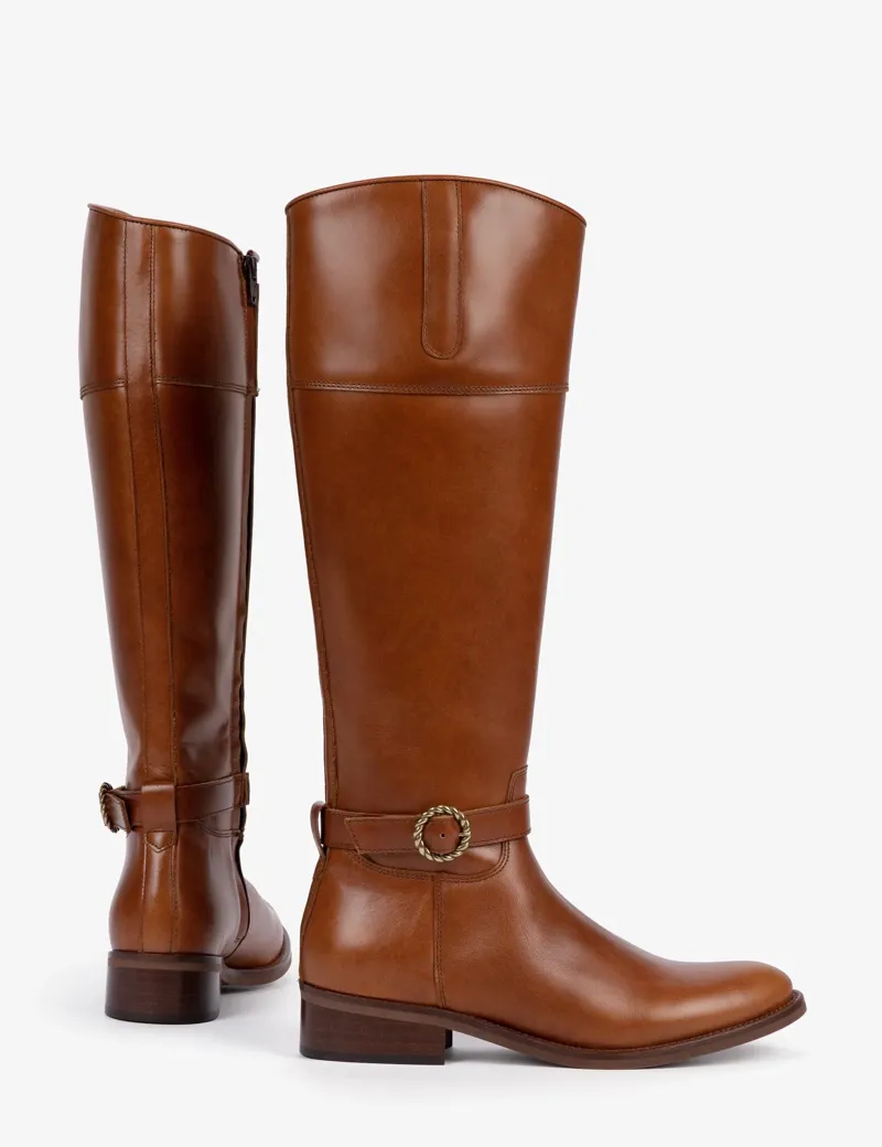 Penelope Chilvers Slad Leather Boot - Tan-1