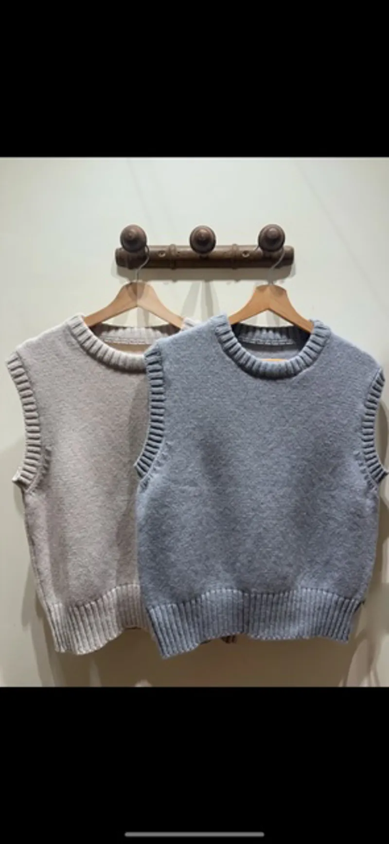 Ladies Lambswool Tank Top - Grey-2