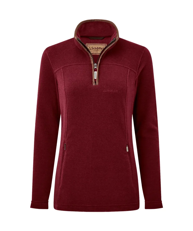 Schoffel Ladies Tilton 1/4 Zip Fleece - Claret