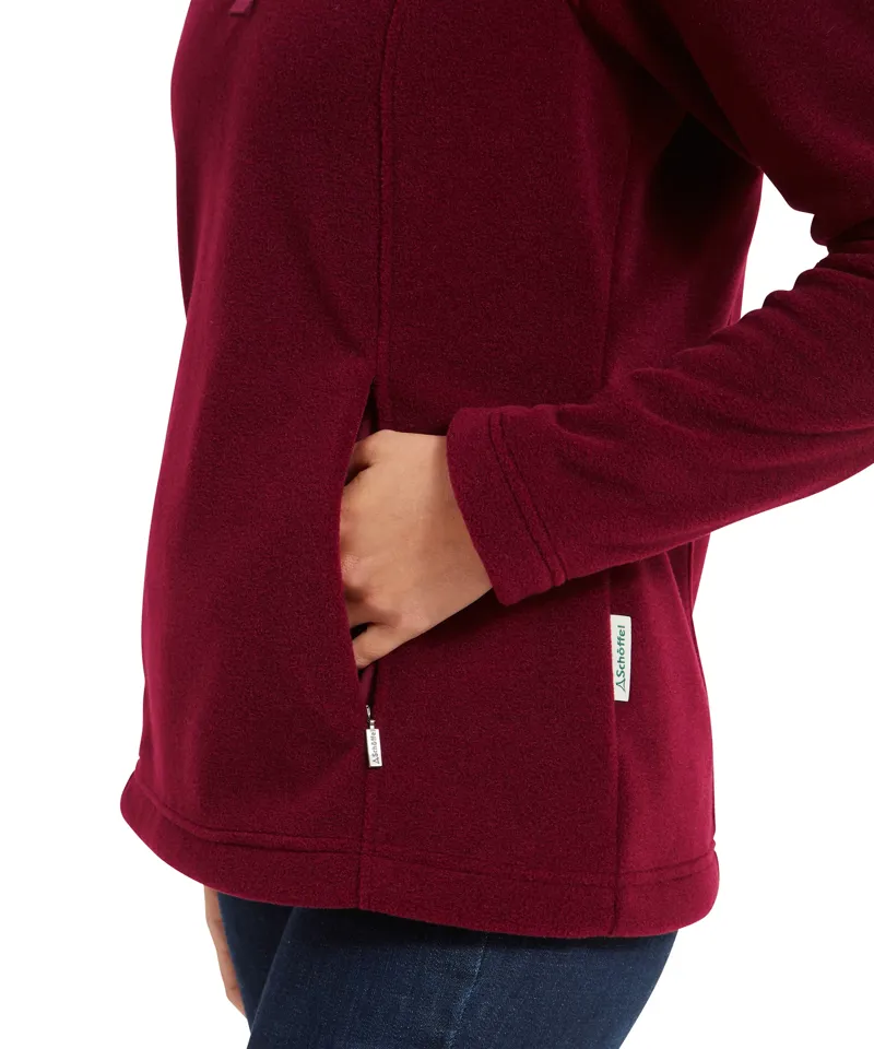 Schoffel Ladies Tilton 1/4 Zip Fleece - Claret-4