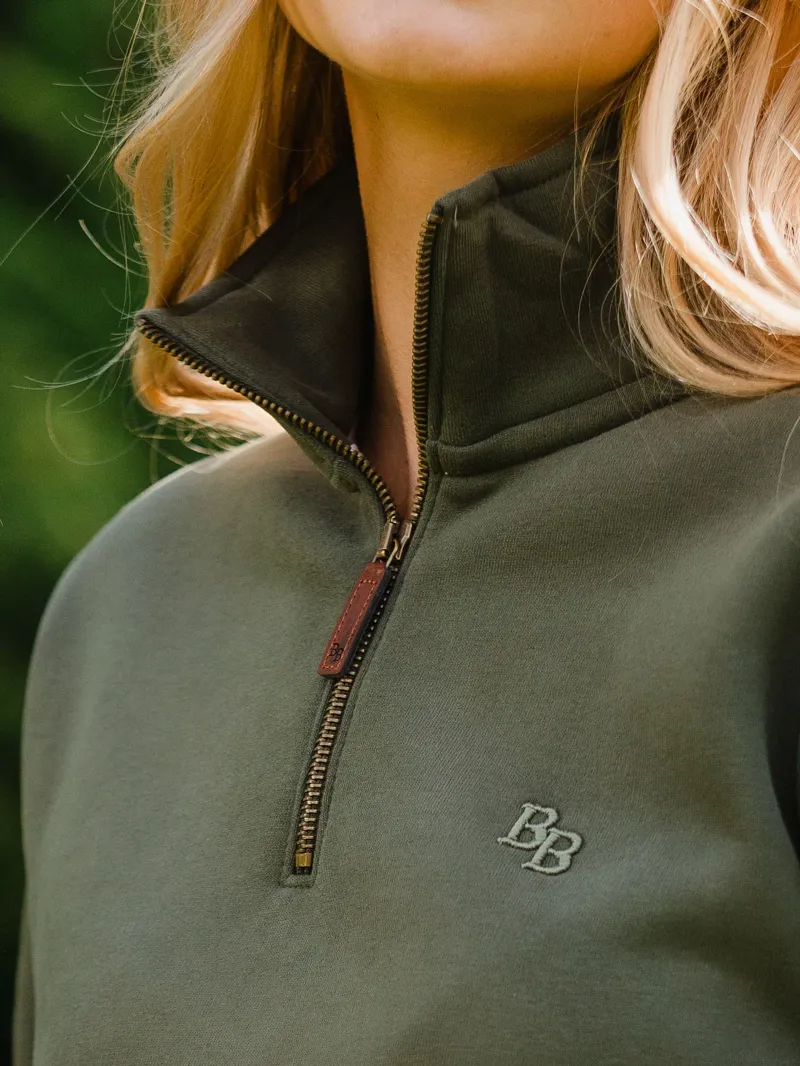 Beaumont and Bear Tuckenhay Unisex 1/4 Zip - Khaki-1