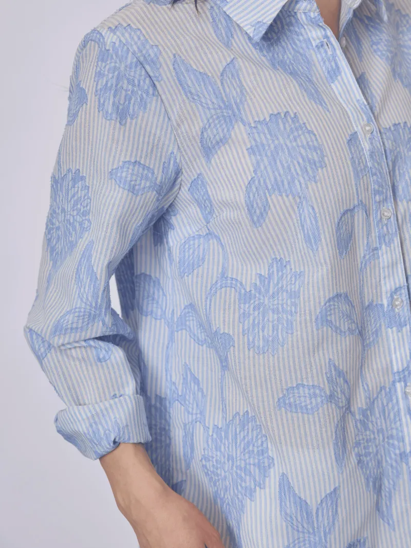 RedGreen Athena Shirt - Blue Stripe-3