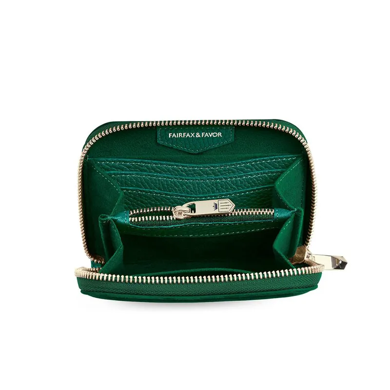 Fairfax and Favor Mini Salisbury Purse - Emerald Green-2