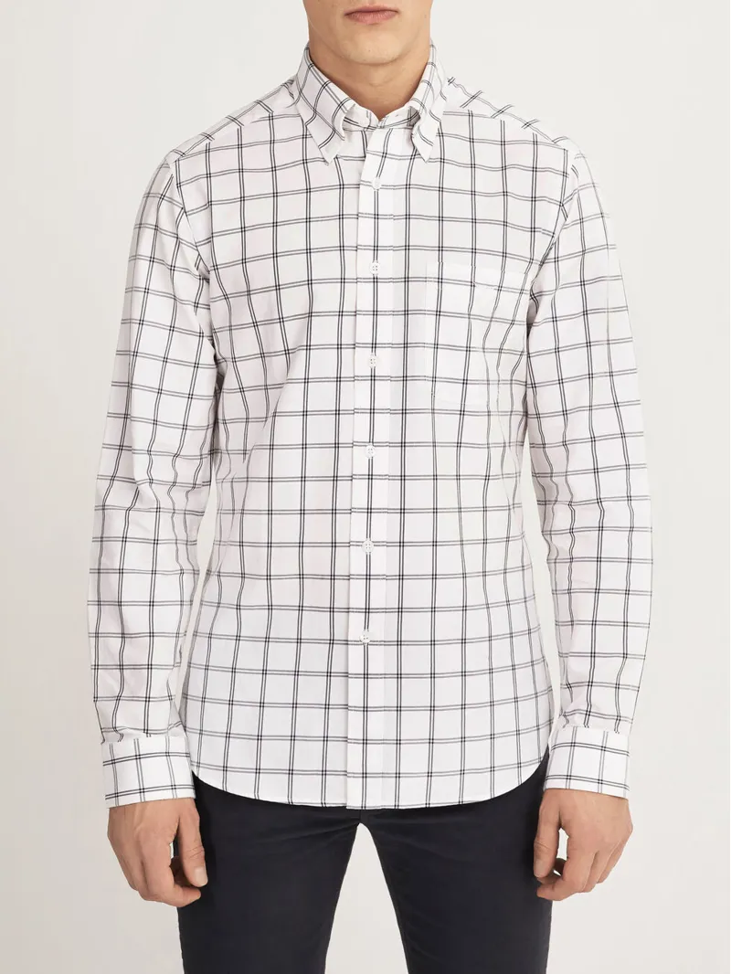 R.M Williams Jervis Button Down Shirt - Black/White-1
