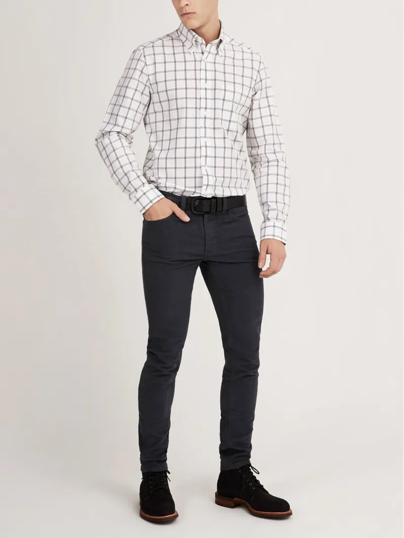 R.M Williams Jervis Button Down Shirt - Black/White-5