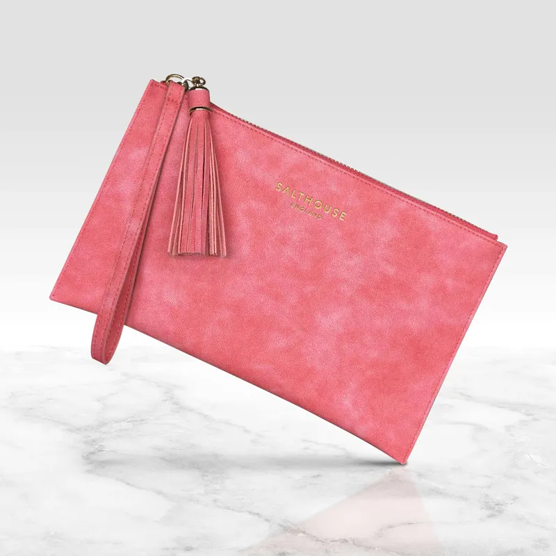 Salthouse Serafina Clutch Bag Coral Candy