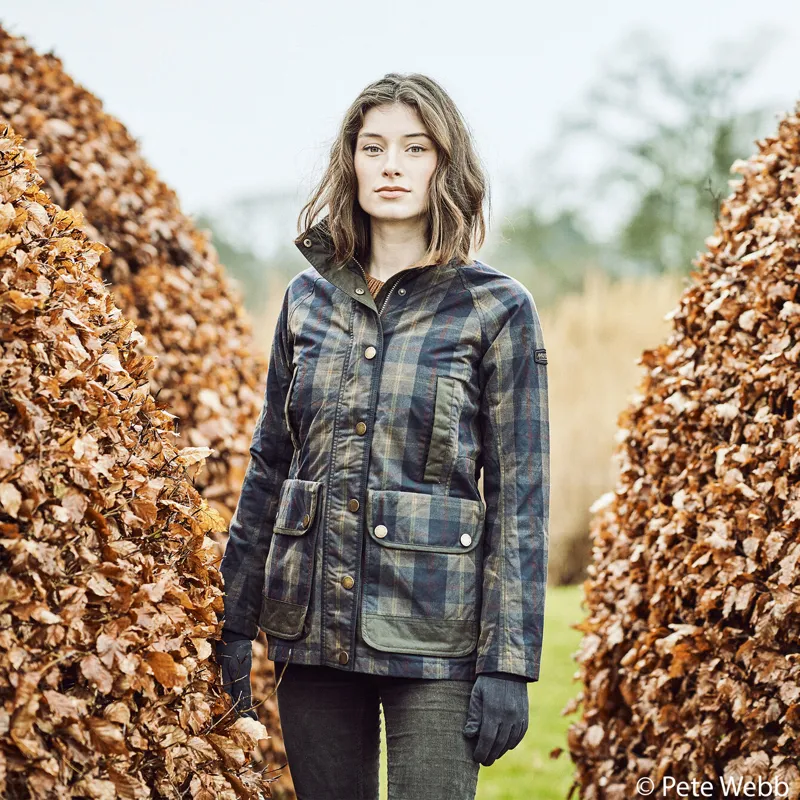 Musto Ladies Abbeystead Oilcloth Check Jacket-2