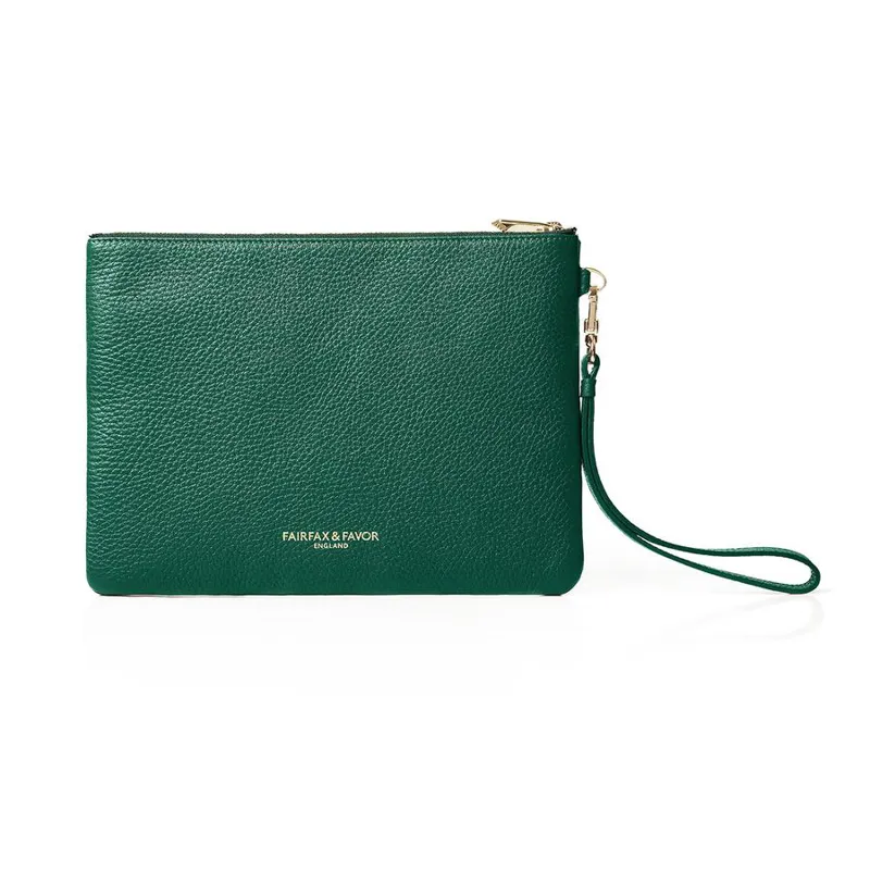 Fairfax and Favor Highbury Clutch Bag - Emerald Green-2