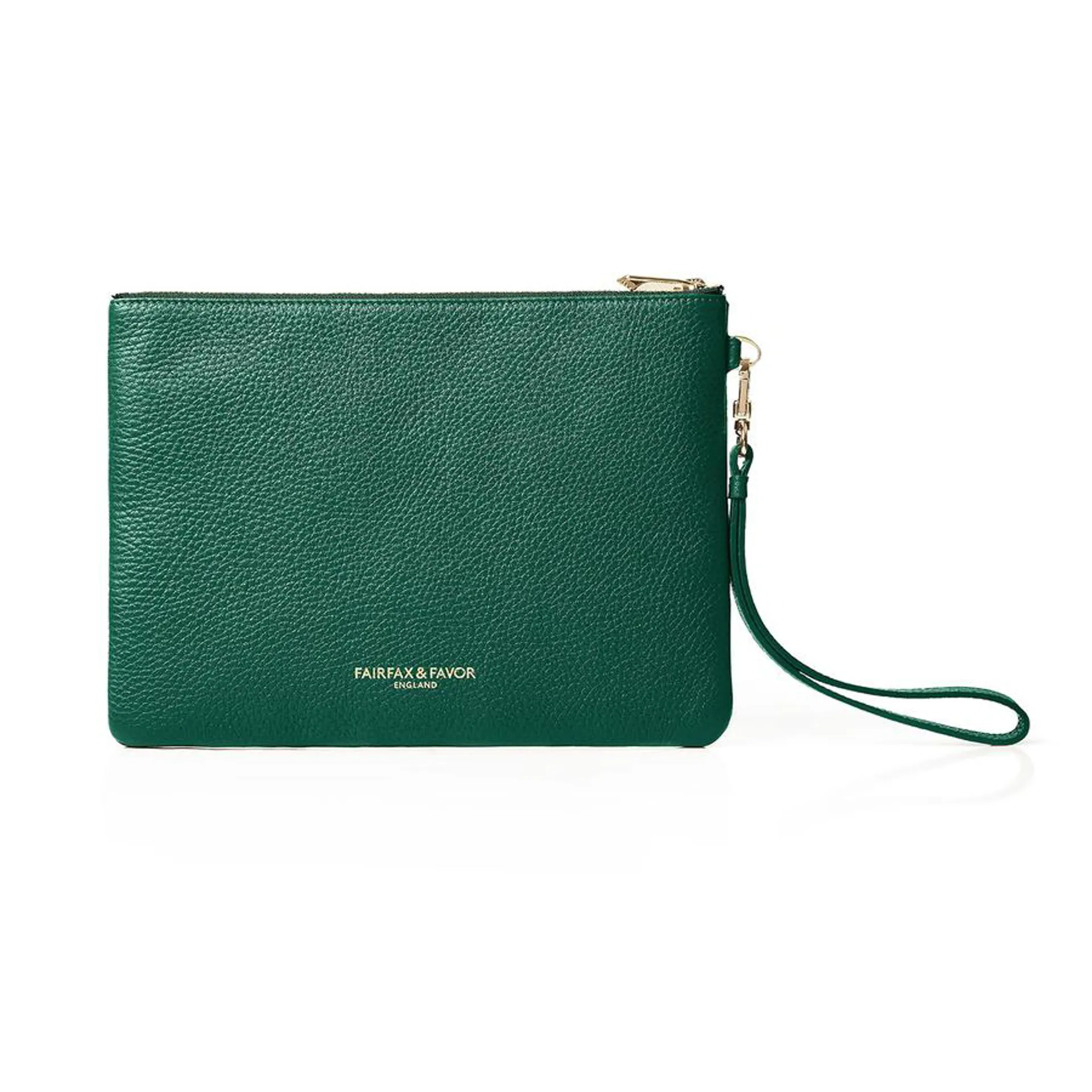 Fairfax and Favor Highbury Clutch Bag Emerald Green