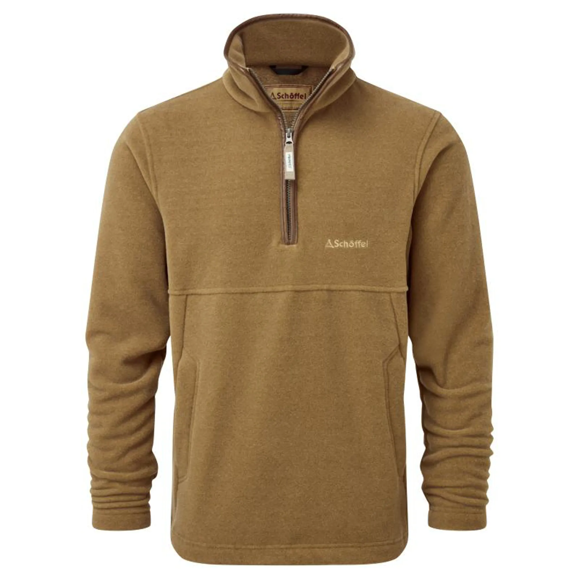 Schoffel Mens Berkeley 1/4 Zip Fleece Bark - Main Image