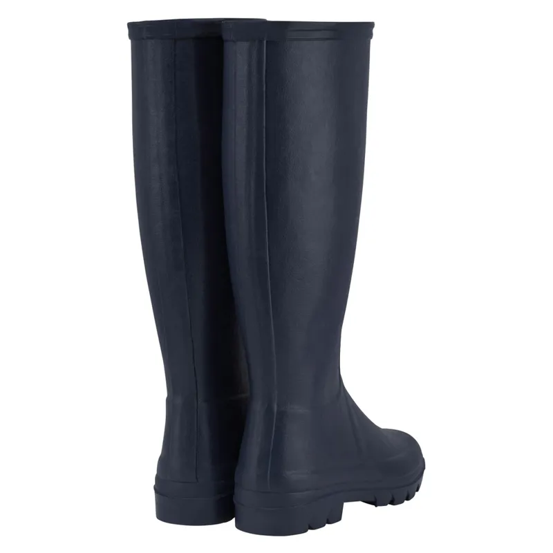 Le Chameau Ladies Iris Jersey Lined Wellington Boots - Blue Fonce-1