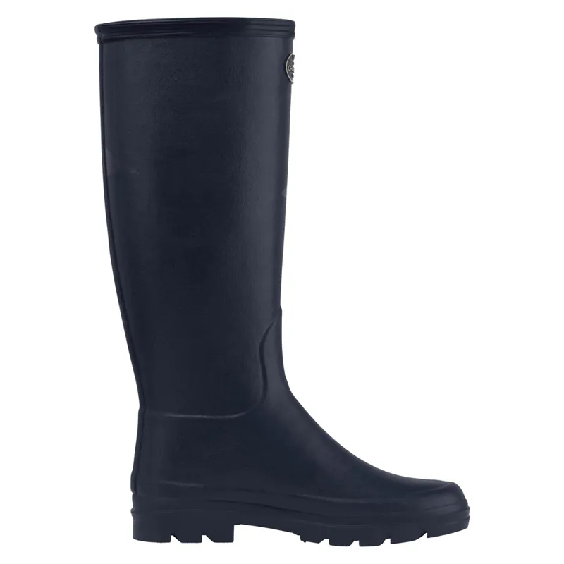 Le Chameau Ladies Iris Jersey Lined Wellington Boots - Blue Fonce-3